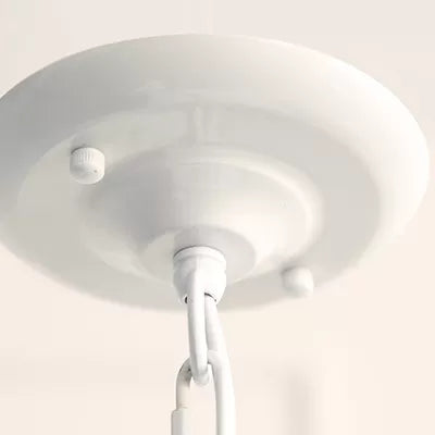 Baby Crystal Chandelier, 5-Light Macaron Hanging Fixture with Flared Fabric Shade, 23.5" High x 22.5" in Diameter Clearhalo 'Ceiling Lights' 'Chandeliers' Lighting' options 13398