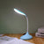 Rotatable Arm LED Standing Desk Lamp Blue/White USB Charging Reading Light for Study Blue Clearhalo 'Desk Lamps' 'Lamps' Lighting' 134618