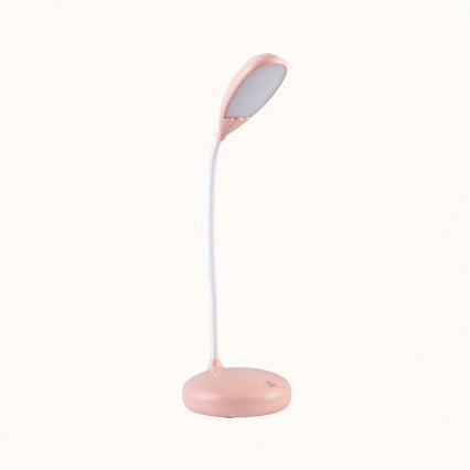 Blue/Pink/White LED Desk Lamp Touch Control Dimming Light Flexible USB Rechargeable Desk Light for Reading Pink Clearhalo 'Desk Lamps' 'Lamps' Lighting' 134670