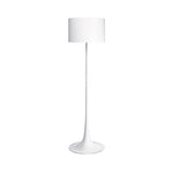 Black/White Drum Shade Floor Lamp Modern Style 1 Light Aluminum Floor Light for Living Room, 12"/16" Width Clearhalo 'Floor Lamps' 'Lamps' Lighting' 134955