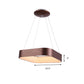 Rose Gold Square Suspension Pendant Contemporary Led Metal Hanging Ceiling Light in Third Gear, 18"/23.5" Wide Clearhalo 'Ceiling Lights' 'Modern Pendants' 'Modern' 'Pendant Lights' 'Pendants' Lighting' 135250