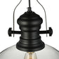 Black Dome Pendant Ceiling Light Coastal Clear Glass Single-Bulb Dining Room Hanging Lamp Clearhalo 'Ceiling Lights' 'Glass shade' 'Glass' 'Industrial Pendants' 'Industrial' 'Middle Century Pendants' 'Pendant Lights' 'Pendants' 'Tiffany' Lighting' 135753