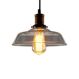 Bronze/Brass 1 Light Pendant Ceiling Light Antique Clear Glass Barn Hanging Lamp for Dining Room Clearhalo 'Ceiling Lights' 'Glass shade' 'Glass' 'Industrial Pendants' 'Industrial' 'Middle Century Pendants' 'Pendant Lights' 'Pendants' 'Tiffany' Lighting' 135894