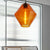 Single Light Diamond Shade Ceiling Pendant Light Vintage Black Orange/Blue/Green Glass Hanging Lamp Orange Clearhalo 'Ceiling Lights' 'Close To Ceiling Lights' 'Glass shade' 'Glass' 'Industrial Pendants' 'Industrial' 'Middle Century Pendants' 'Pendant Lights' 'Pendants' 'Tiffany' Lighting' 136164