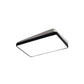 Black Square/Rectangular Flush Mount Nordic Metal LED Ceiling Light for Bedroom in Warm/White, 11"/19"/35.5" Wide Clearhalo 'Ceiling Lights' 'Close To Ceiling Lights' 'Close to ceiling' 'Flush mount' Lighting' 136537