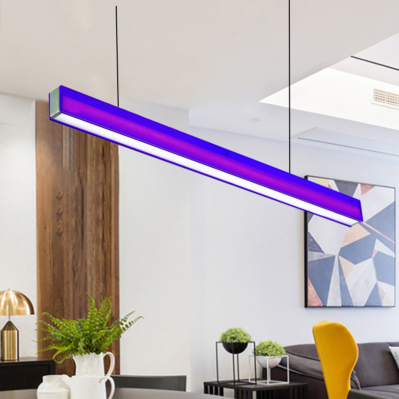 Orange/Purple Rectangular Flush Mount Lamp Contemporary Led Metal Flush Ceiling Light for Dining Room Clearhalo 'Ceiling Lights' 'Close To Ceiling Lights' 'Close to ceiling' 'Flush mount' Lighting' 136584