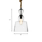 Clear Glass Urn/Trapezoid Pendant Lighting Industrial Style 1 Light Bedroom Hanging Light Fixture with Adjustable Rope Clearhalo 'Ceiling Lights' 'Glass shade' 'Glass' 'Industrial Pendants' 'Industrial' 'Middle Century Pendants' 'Pendant Lights' 'Pendants' 'Tiffany' Lighting' 136687