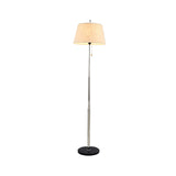 Tapered Floor Standing Lamp Modernism Fabric 1 Light Reading Floor Lamp in Beige with Base Clearhalo 'Floor Lamps' 'Lamps' Lighting' 136815