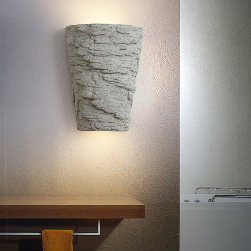 Cement Bowl/Cylinder Shade Wall Lighting Modern Style 1 Light Bathroom Wall Light Fixture in Grey Grey Cone Clearhalo 'Industrial wall lights' 'Industrial' 'Middle century wall lights' 'Tiffany' 'Wall Lamps & Sconces' 'Wall Lights' Lighting' 136872