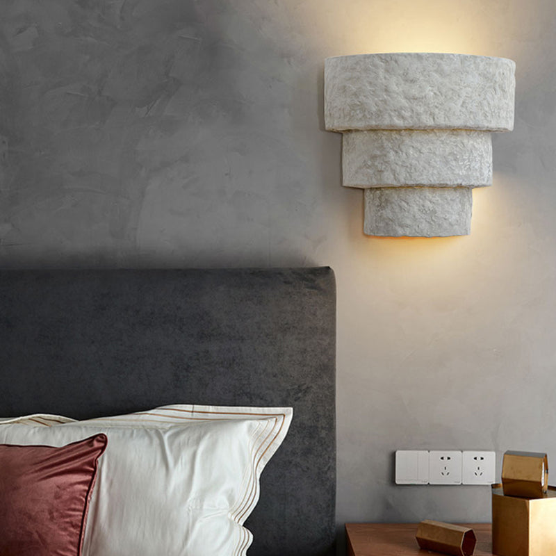 Cement Bowl/Cylinder Shade Wall Lighting Modern Style 1 Light Bathroom Wall Light Fixture in Grey Grey Cylinder Clearhalo 'Industrial wall lights' 'Industrial' 'Middle century wall lights' 'Tiffany' 'Wall Lamps & Sconces' 'Wall Lights' Lighting' 136876
