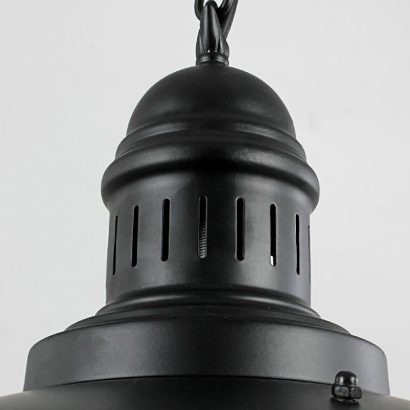 Bowl Metallic Ceiling Pendant with Wire Cage Retro Style 1 Head Restaurant Hanging Ceiling Light in Black Clearhalo 'Art Deco Pendants' 'Black' 'Cast Iron' 'Ceiling Lights' 'Ceramic' 'Crystal' 'Industrial Pendants' 'Industrial' 'Metal' 'Middle Century Pendants' 'Pendant Lights' 'Pendants' 'Rustic Pendants' 'Tiffany' Lighting' 136922