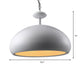 11"/16.5" W Bowl Metal Ceiling Fixture Nordic Style 1 Bulb Kitchen Pendant Light with Adjustable Chain in Black/White Clearhalo 'Ceiling Lights' 'Modern Pendants' 'Modern' 'Pendant Lights' 'Pendants' Lighting' 137012