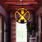 Rope Frame Global Pendant Lighting Lodge 1 Light Hotel Hanging Lamp with Inner Cracked Glass Shade in Yellow Clearhalo 'Art Deco Pendants' 'Cast Iron' 'Ceiling Lights' 'Ceramic' 'Crystal' 'Industrial Pendants' 'Industrial' 'Metal' 'Middle Century Pendants' 'Pendant Lights' 'Pendants' 'Tiffany' Lighting' 137089