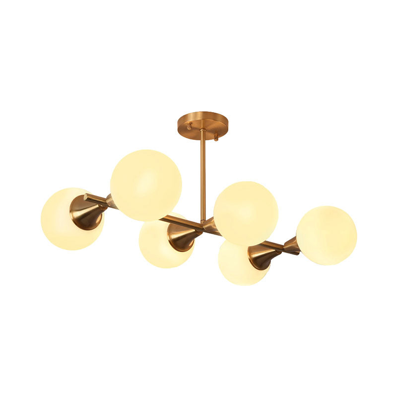 Clear/White Bubble Island Light Fixture 6 Bulbs Post Modern Glass Shade Hanging Light Clearhalo 'Ceiling Lights' 'Glass shade' 'Glass' 'Island Lights' Lighting' 137263