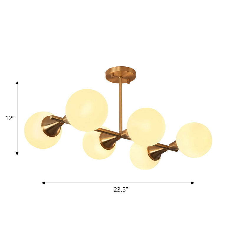 Clear/White Bubble Island Light Fixture 6 Bulbs Post Modern Glass Shade Hanging Light Clearhalo 'Ceiling Lights' 'Glass shade' 'Glass' 'Island Lights' Lighting' 137264