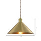 7"/9.5" W Cone Metal Hanging Light Fixture Industrial 1 Bulb Bedroom Pendant Lighting with Adjustable Cord in Brass Clearhalo 'Art Deco Pendants' 'Cast Iron' 'Ceiling Lights' 'Ceramic' 'Crystal' 'Industrial Pendants' 'Industrial' 'Metal' 'Middle Century Pendants' 'Pendant Lights' 'Pendants' 'Tiffany' Lighting' 137287
