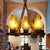 Yellow 5 Lights Pendant Lamp Country Stylish Rope and Cracked Glass Teardrop Shade Chandelier Lighting Yellow Clearhalo 'Ceiling Lights' 'Chandeliers' 'Industrial Chandeliers' 'Industrial' 'Middle Century Chandeliers' 'Tiffany' Lighting' 137510