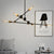 Industrial Style Linear Chandelier Light 6-Light Metallic Ceiling Light Fixture in Black for Living Room Black Clearhalo 'Cast Iron' 'Ceiling Lights' 'Chandeliers' 'Industrial Chandeliers' 'Industrial' 'Metal' 'Middle Century Chandeliers' 'Rustic Chandeliers' 'Tiffany' Lighting' 137911