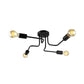 Vintage Exposed Ceiling Flush Mount 4/6-Light Metallic Semi Flush Light with Sputnik Design in Antique Brass/Black Clearhalo 'Ceiling Lights' 'Close To Ceiling Lights' 'Close to ceiling' 'Semi-flushmount' Lighting' 138235