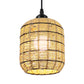 Lantern Suspension Pendant Asian Woven Rattan Single Light Beige Pendant Lamp for Bedroom Clearhalo 'Ceiling Lights' 'Pendant Lights' 'Pendants' Lighting' 138274
