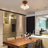 Metal Conical Semi-Flush Mount Light Vintage Style 1 Light Dining Table Ceiling Light Fixture in Bronze/Brass Finish Rust Clearhalo 'Ceiling Lights' 'Close To Ceiling Lights' 'Close to ceiling' 'Flush mount' 'Industrial Flush Mount' Lighting' 138637