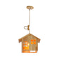 Wooden House Shaped Pendant Lamp Modern 1-Light Natural Wood Hanging Light with Adjustable Cord for Dining Room Clearhalo 'Ceiling Lights' 'Modern Pendants' 'Modern' 'Pendant Lights' 'Pendants' Lighting' 138704