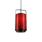 Cylindrical Pendant Lamp Modern Fabric 1 Light White/Red/Green Hanging Light Fixture for Dining Room Clearhalo 'Ceiling Lights' 'Modern Pendants' 'Modern' 'Pendant Lights' 'Pendants' Lighting' 138897