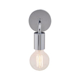 Angled Bedroom Wall Lighting Retro Style Metallic 1 Bulb White/Chrome Finish Sconce Lamp Clearhalo 'Art deco wall lights' 'Cast Iron' 'Glass' 'Industrial wall lights' 'Industrial' 'Middle century wall lights' 'Modern' 'Rustic wall lights' 'Tiffany' 'Traditional wall lights' 'Wall Lamps & Sconces' 'Wall Lights' Lighting' 138904