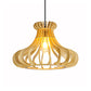 Contemporary Onion Shaped Pendant Lighting Wood 1 Light Bedroom Hanging Lamp in Beige Clearhalo 'Ceiling Lights' 'Modern Pendants' 'Modern' 'Pendant Lights' 'Pendants' Lighting' 138914