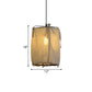 12"/14"/16" Wide Lantern Pendant Lighting Modern Fabric Shade 1 Light White Hanging Lamp for Restaurant Clearhalo 'Ceiling Lights' 'Modern Pendants' 'Modern' 'Pendant Lights' 'Pendants' Lighting' 139002