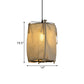 12"/14"/16" Wide Lantern Pendant Lighting Modern Fabric Shade 1 Light White Hanging Lamp for Restaurant Clearhalo 'Ceiling Lights' 'Modern Pendants' 'Modern' 'Pendant Lights' 'Pendants' Lighting' 139003