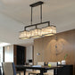 Cubic Dinning Hall Island Light Fixture Contemporary Crystal 3 Bulbs Black Chandelier Lamp Clearhalo 'Ceiling Lights' 'Island Lights' Lighting' 1391158