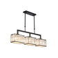 Cubic Dinning Hall Island Light Fixture Contemporary Crystal 3 Bulbs Black Chandelier Lamp Clearhalo 'Ceiling Lights' 'Island Lights' Lighting' 1391159