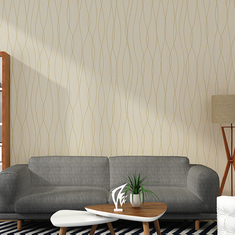 Abstract Netting Wallpaper Roll Contemporary Vinyl Wall Decoration for Living Room Light Yellow Clearhalo 'Modern wall decor' 'Modern' 'Wallpaper' Wall Decor' 1391181