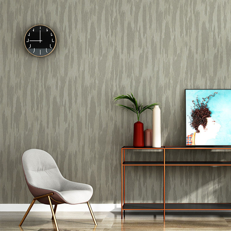 Textured Light Color Wallpaper Modern Wood Bark Look Wall Art for Home, 31' L x 20.5" W Dark Gray Clearhalo 'Modern wall decor' 'Modern' 'Wallpaper' Wall Decor' 1391198