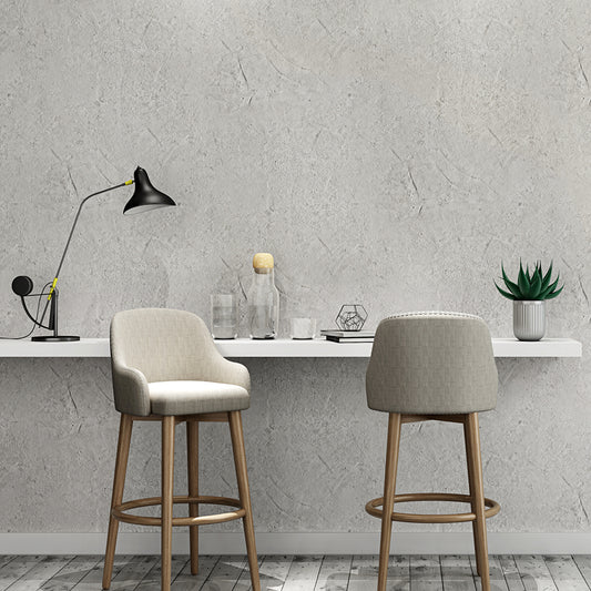 Industrial Cement Effect Wallpaper for Dining Room 33' L x 20.5" W Wall Art in Light Color Light Gray Clearhalo 'Industrial wall decor' 'Industrial' 'Wallpaper' Wall Decor' 1391269