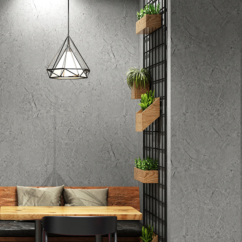 Industrial Cement Effect Wallpaper for Dining Room 33' L x 20.5" W Wall Art in Light Color Dark Gray Clearhalo 'Industrial wall decor' 'Industrial' 'Wallpaper' Wall Decor' 1391274