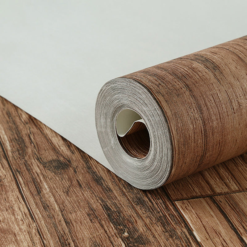 Rural Repurposed Wood Wallpaper for Restaurant 33' x 20.5" Wall Art in Dark Color Clearhalo 'Country wall decor' 'Rustic' 'Wallpaper' Wall Decor' 1391333