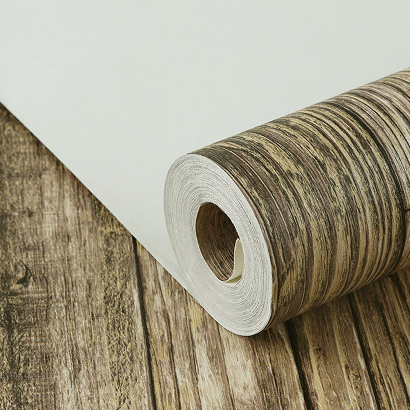 Rural Repurposed Wood Wallpaper for Restaurant 33' x 20.5" Wall Art in Dark Color Light Yellow Clearhalo 'Country wall decor' 'Rustic' 'Wallpaper' Wall Decor' 1391340