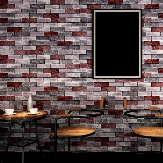 Brick Effect Wallpaper Countryside Moisture Resistant Restaurant Wall Covering, 57.1-sq ft Clearhalo 'Industrial wall decor' 'Industrial' 'Wallpaper' Wall Decor' 1391386