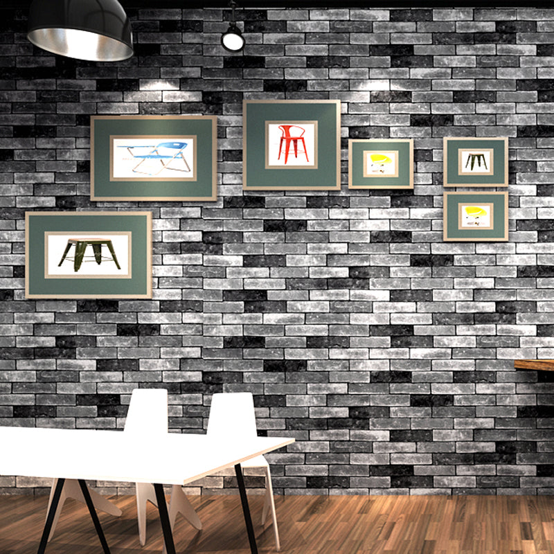 Brick Effect Wallpaper Countryside Moisture Resistant Restaurant Wall Covering, 57.1-sq ft Clearhalo 'Industrial wall decor' 'Industrial' 'Wallpaper' Wall Decor' 1391391