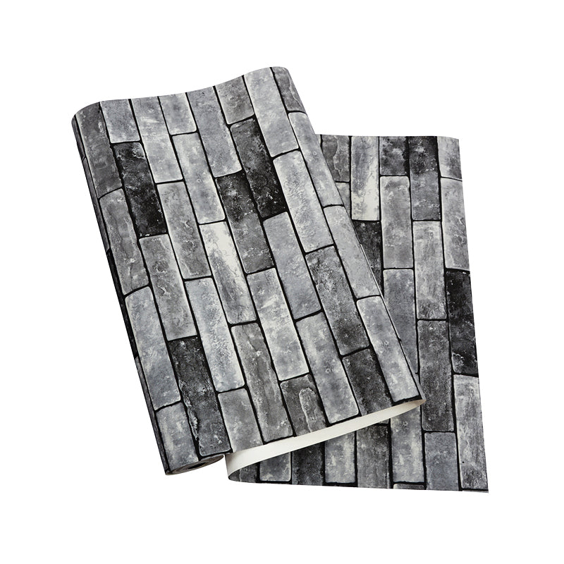 Brick Effect Wallpaper Countryside Moisture Resistant Restaurant Wall Covering, 57.1-sq ft Clearhalo 'Industrial wall decor' 'Industrial' 'Wallpaper' Wall Decor' 1391392