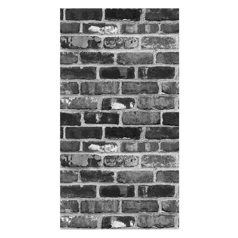 Industrial Brick Wallpaper Roll Dark Color Dining Room Wall Decor, 33' L x 20.5" W Clearhalo 'Industrial wall decor' 'Industrial' 'Wallpaper' Wall Decor' 1391397