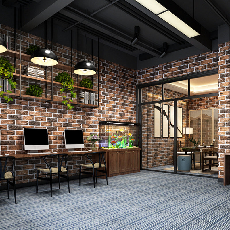 Neat Faux Brick Wallpaper Roll for Living Room Construction Wall Art, 33' L x 20.5" W Light Brown Clearhalo 'Industrial wall decor' 'Industrial' 'Wallpaper' Wall Decor' 1391503