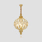 4/6 Lights Lantern Chandelier Contemporary Black/Gold Crystal Encrusted Hanging Lamp Kit Clearhalo 'Ceiling Lights' 'Chandeliers' 'Modern Chandeliers' 'Modern' Lighting' 1391669