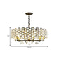 8/12 Heads Hanging Lamp Traditional Circular Crystal Embedded Chandelier Pendant Light in Black Clearhalo 'Ceiling Lights' 'Chandeliers' Lighting' options 1391692