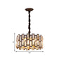 6/5 Lights Crystal-Encrusted Ceiling Chandelier Modern Gold Round Bedroom Hanging Lamp, 19.5"/16" Wide Clearhalo 'Ceiling Lights' 'Chandeliers' 'Modern Chandeliers' 'Modern' Lighting' 1391731