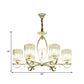 Crystal Cylindrical Suspension Light Traditional 3/6 Heads Sitting Room Chandelier Pendant Lamp in Gold Clearhalo 'Ceiling Lights' 'Chandeliers' Lighting' options 1391768