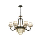 6/8 Bulbs Ceiling Lamp Traditional Tapered Crystal Chandelier Hanging Light Fixture in Black Clearhalo 'Ceiling Lights' 'Chandeliers' Lighting' options 1391780