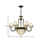 6/8 Bulbs Ceiling Lamp Traditional Tapered Crystal Chandelier Hanging Light Fixture in Black Clearhalo 'Ceiling Lights' 'Chandeliers' Lighting' options 1391781